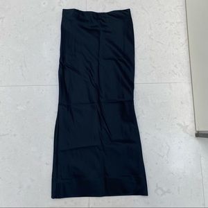 Custom Black Silk Maxi Column Skirt